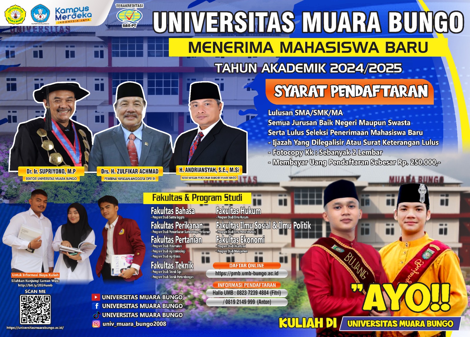 Universitas Muara Bungo Menerima Mahasiswa Baru Tahun Akademik 2024/2025